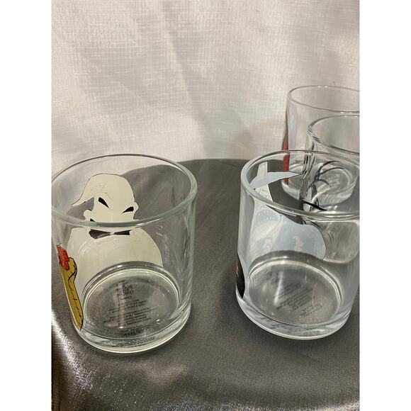 The Nightmare Before Christmas Set of 4 Character Drink Glasses 3.5 in EUC - Picture 9 of 14